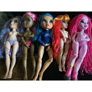 5 Rainbow High Colorful Fashion Dolls Pinkie James Amaya Holly Daria Violet